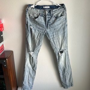 Pacsun pacific sunwear skinny blue ripped jeans